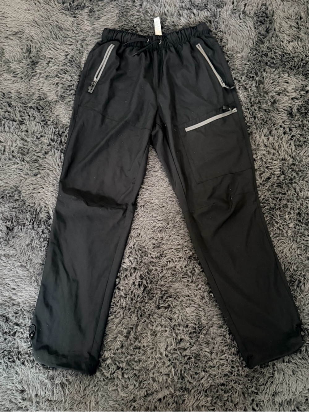 Baleaf Black Men's Cargo Pants with Reflective Zips Sz S